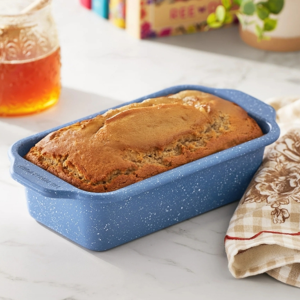 💜 New 2025 The Pioneer Woman Blue Speckled Bakeware Nonstick Loaf Pan